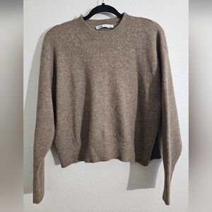 Zara Tan Crop Top Sweater